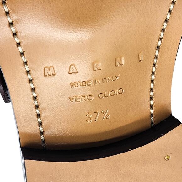 Marni Bambi 3.0 Double Buckle Leather Women’s Loafers Brown - NWB $1100 - Picture 8 of 9